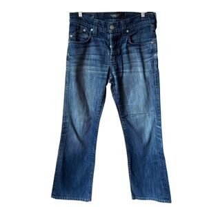 Rock & Republic Button Fly Straight Leg Men's Blue Jeans Size 32
